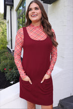 Load image into Gallery viewer, PREORDER • Rory Ribbed Jumper Dress - Burgundy