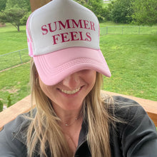 Load image into Gallery viewer, Checkered Trucker Hat - SUMMER FEELS