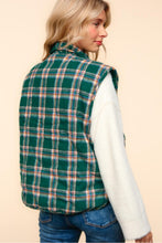 Load image into Gallery viewer, Hunter green plaid vest