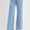 Risen High Rise Crop Wide Embroidered Jeans