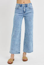 Load image into Gallery viewer, Risen High Rise Crop Wide Embroidered Jeans