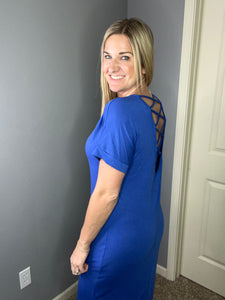 Royal blue maxi dress