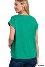 Load image into Gallery viewer, Modal rolled sleeve tee - K.Green