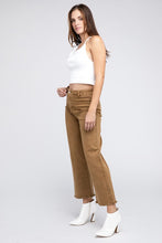 Load image into Gallery viewer, Acid Wash Frayed Cutoff Hem Straight Wide Pants