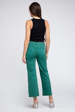 Load image into Gallery viewer, Acid Wash Frayed Cutoff Hem Straight Wide Pants