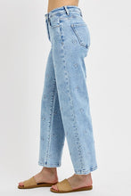 Load image into Gallery viewer, Risen High Rise Crop Wide Embroidered Jeans