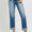 Risen tummy control highrise straight roll up jeans