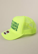 Load image into Gallery viewer, Pretty girls love boys with boats Trucker Hat