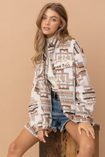 Load image into Gallery viewer, Frayed Aztec Western Shacket