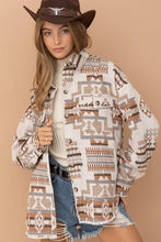 Load image into Gallery viewer, Frayed Aztec Western Shacket