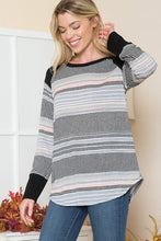 Load image into Gallery viewer, Textured Stripe Knit Top