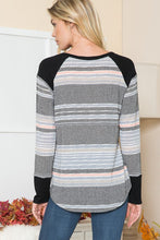 Load image into Gallery viewer, Textured Stripe Knit Top