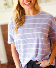 Load image into Gallery viewer, PLUS Lavender waffle tee