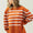 Ribbed Hem Stripe Sweater