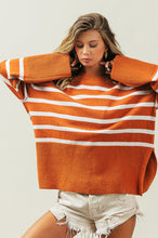 Load image into Gallery viewer, Ribbed Hem Stripe Sweater