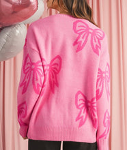 Load image into Gallery viewer, Bow print loose fit sweater