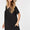 Black vneck basic dress