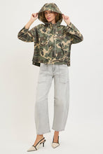 Load image into Gallery viewer, Risen Oversized Camouflage Raglan Sleeve Jacket Hoodie