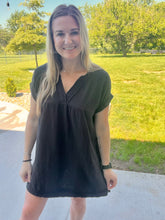 Load image into Gallery viewer, PLUS Gauze raw hem dress