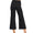 Black High rise flare crop