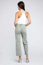 Load image into Gallery viewer, Acid Wash Frayed Cutoff Hem Straight Wide Pants