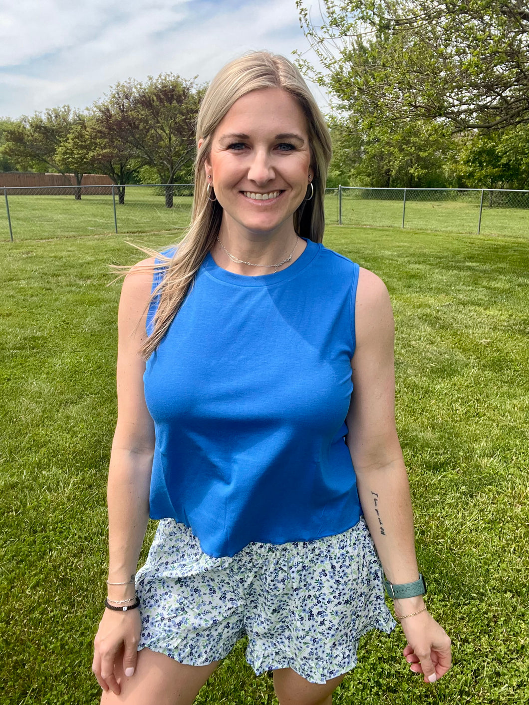 Basic lettuce tank - Royal Blue