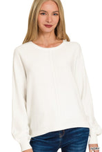 Load image into Gallery viewer, Ivory front seam sweater