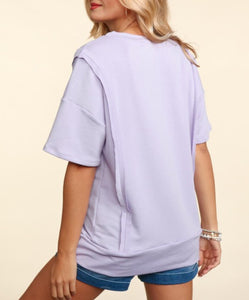 Plus Oversized lilac knit top