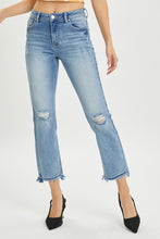 Load image into Gallery viewer, RISEN Full Size High Rise Distressed Cropped Straight Jeans