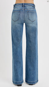 RISEN HR Wide Leg Adjustable waistband Jeans