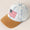 Denim embroidered flag baseball hat