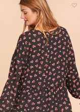 Load image into Gallery viewer, Vneck floral baby doll blouse