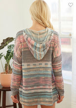 Load image into Gallery viewer, Multicolor knit hoodie