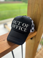 Load image into Gallery viewer, Checkered Trucker Hat - OUT OF OFFICE