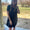 Black vneck basic dress