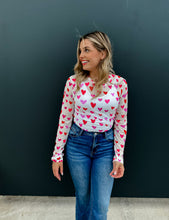 Load image into Gallery viewer, Valentine Hearts mesh top