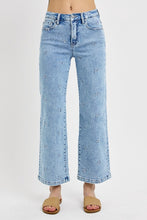 Load image into Gallery viewer, Risen High Rise Crop Wide Embroidered Jeans