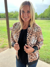 Load image into Gallery viewer, Hudson Leopard Bomber Jacket