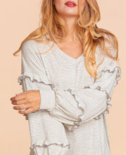 Load image into Gallery viewer, Plus gray tiered long sleeve