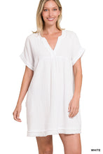 Load image into Gallery viewer, Gauze raw hem dress