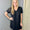 Black vneck basic dress