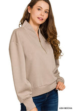 Load image into Gallery viewer, Scuba 1/2 zip pullover - Ash Mocha