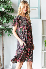 Load image into Gallery viewer, Heimish Full Size Printed Ruffled Short Sleeve Dress with Pockets