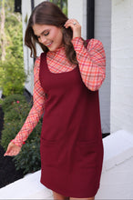Load image into Gallery viewer, PREORDER • Rory Ribbed Jumper Dress - Burgundy