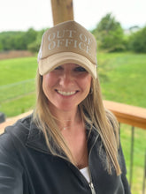 Load image into Gallery viewer, Checkered Trucker Hat - OUT OF OFFICE