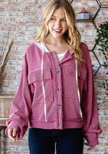 Load image into Gallery viewer, Two-tone hoodie crop jacket