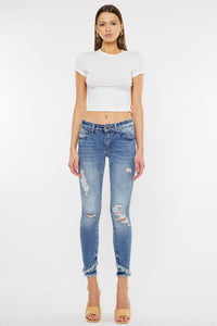 MID RISE ANKLE SKINNY JEANS-KC6204M