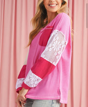 Load image into Gallery viewer, Lace patchwork top