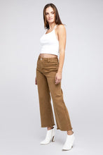 Load image into Gallery viewer, Acid Wash Frayed Cutoff Hem Straight Wide Pants