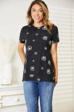 Load image into Gallery viewer, Double Take Dandelion Print Round Neck T-Shirt